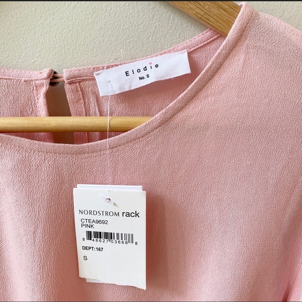 Elodie Bell Sleeve Top Blouse Nordstrom Pink Size Small - Picture 6 of 8